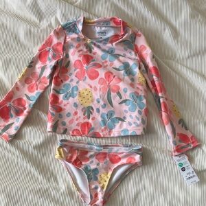 *NWT* Carter's Floral Rashguard Set - Pink and Blue size 4T